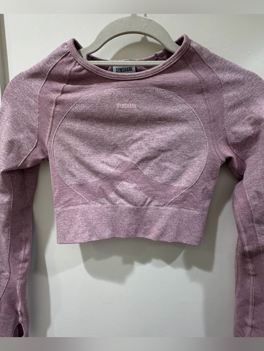 Gymshark Mauve Seamless Long-Sleeve Crop Top